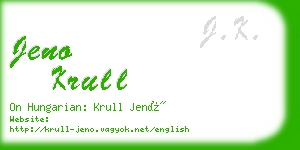 jeno krull business card